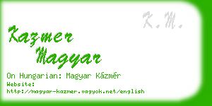 kazmer magyar business card