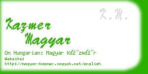 kazmer magyar business card